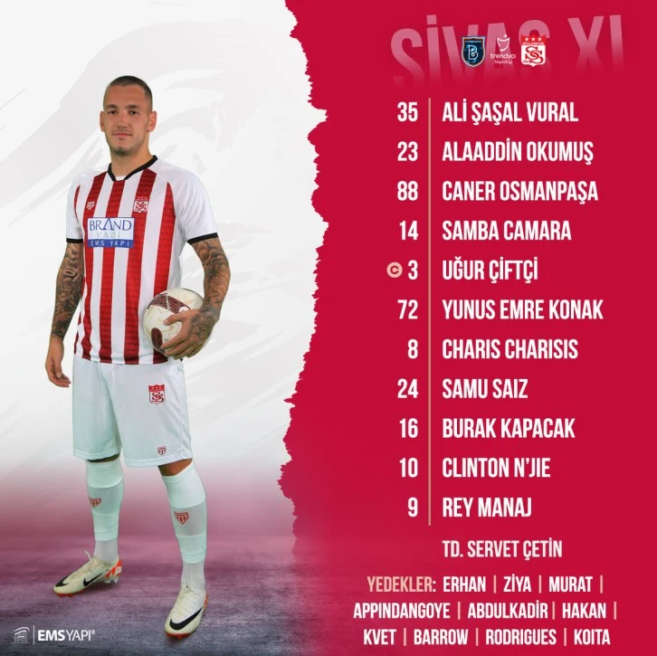 Sivasspor'un 11'i Belli Oldu