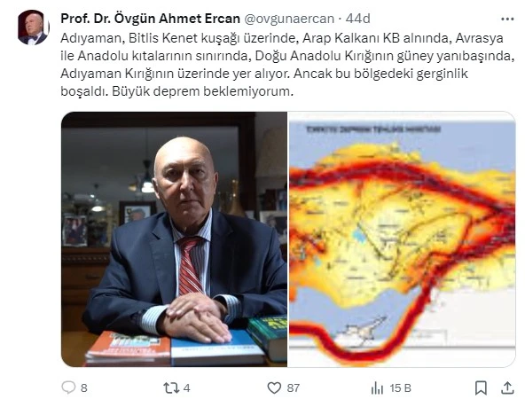 Büyük Deprem Riski Olmayan Tek İli Açıkladı
