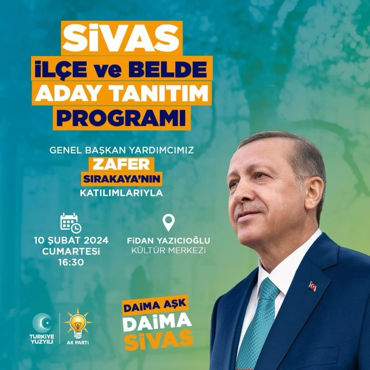 AK Parti’nin Sivas’ta İlçe Adayları Belli Oldu