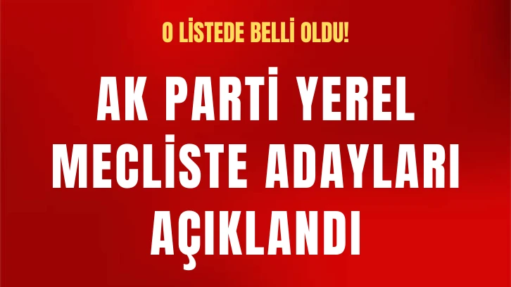 AK Parti yerel mecliste adayları açıklandı