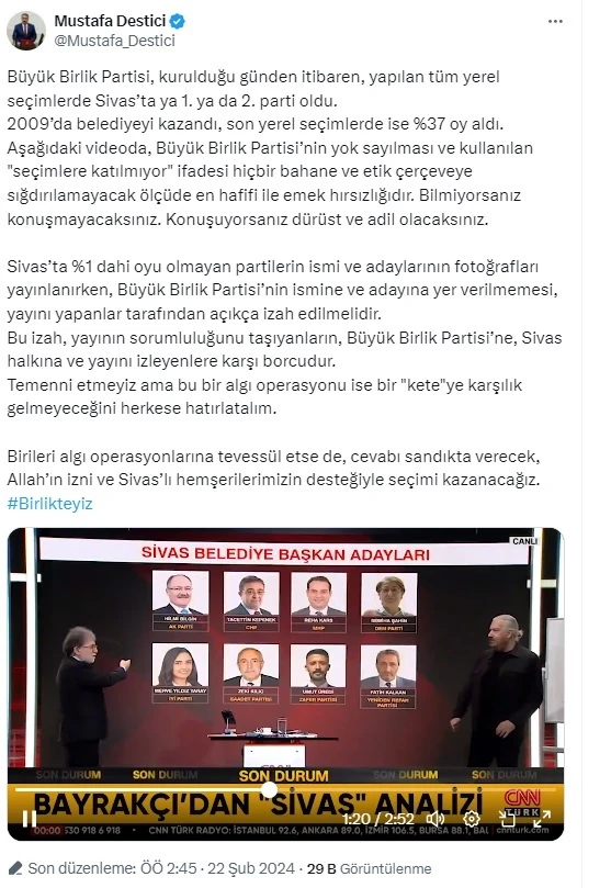 Destici’den Tepki: Bilmiyorsanız Konuşmayacaksınız