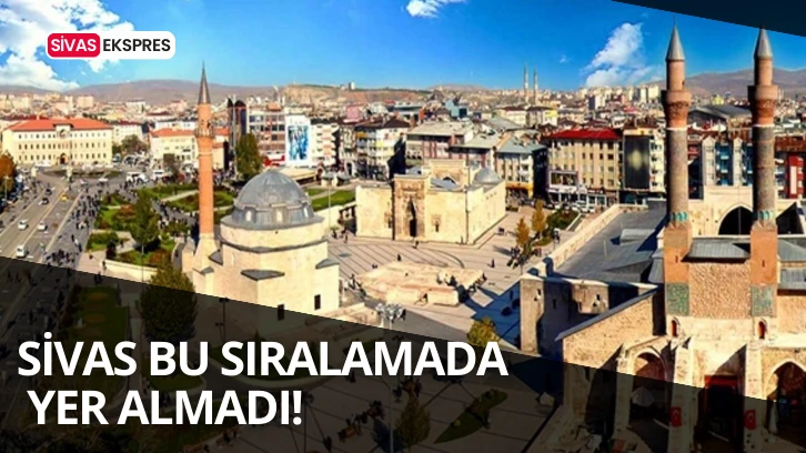 Sivas Bu Sıralamada Yer Almadı!