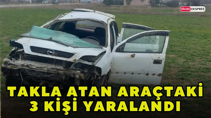 Takla Atan Araçtaki 3 Kişi Yaralandı