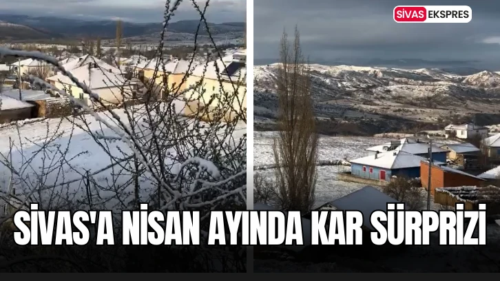 Sivas'a Nisan Ayında Kar Sürprizi