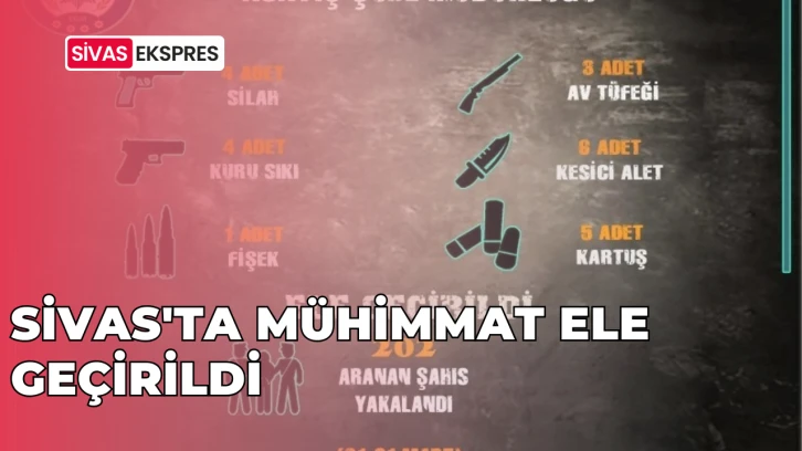 Sivas'ta Mühimmat Ele Geçirildi