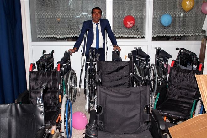 ENGELLİLERE  SANDALYE ve  BEZ YARDIMI