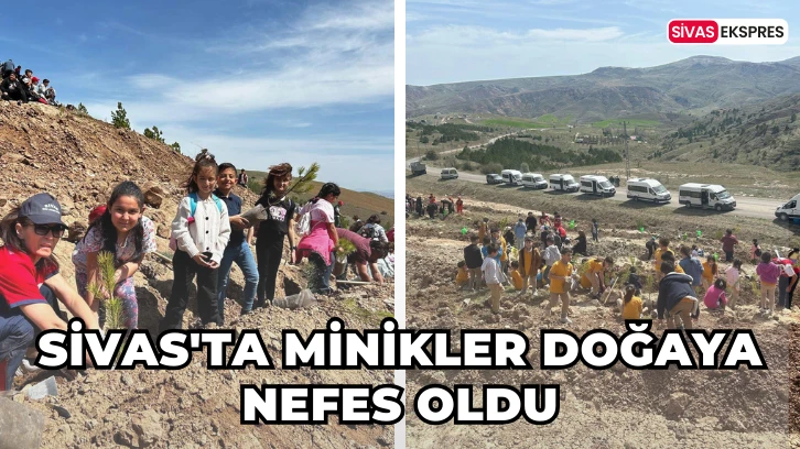 Sivas'ta Minikler Doğaya Nefes Oldu