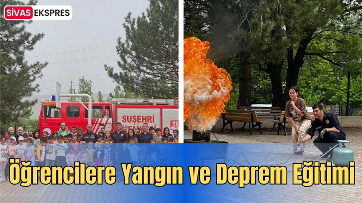 Öğrencilere Yangın ve Deprem Eğitimi