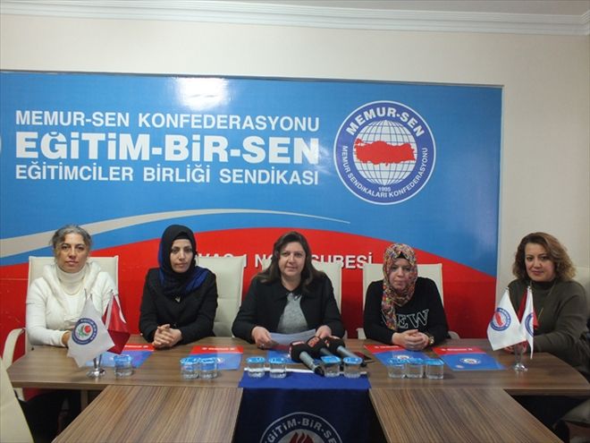 EĞİTİM BİR-SEN KADINA ŞİDDETİ KINADI