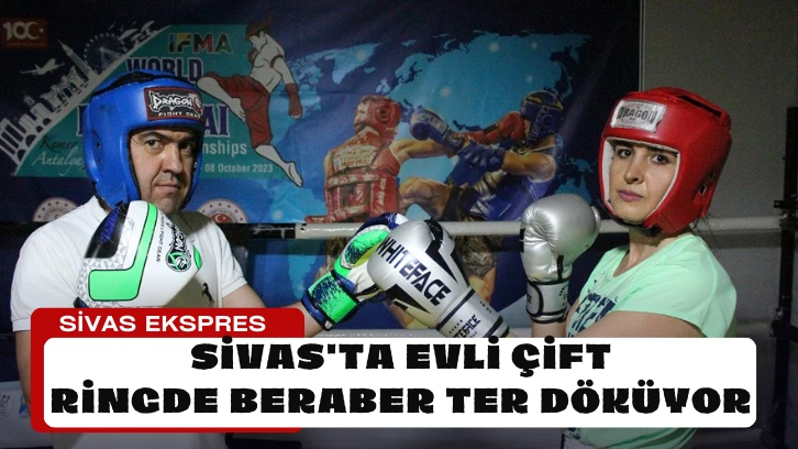 Sivas'ta Evli Çift Ringde Beraber Ter Döküyor