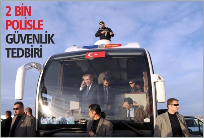 2 BİN POLİSLE GÜVENLİK TEDBİRİ