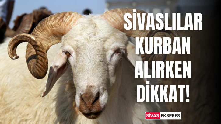 Sivaslılar Kurban Alırken Dikkat!
