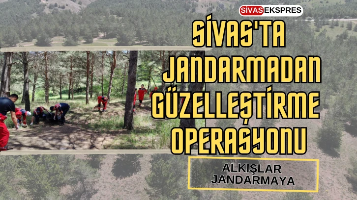 Sivas'ta Jandarmadan Güzelleştirme Operasyonu