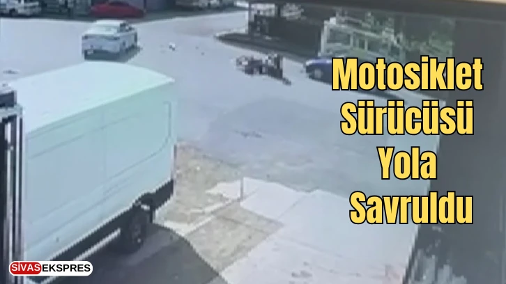 Motosiklet Sürücüsü Yola Savruldu