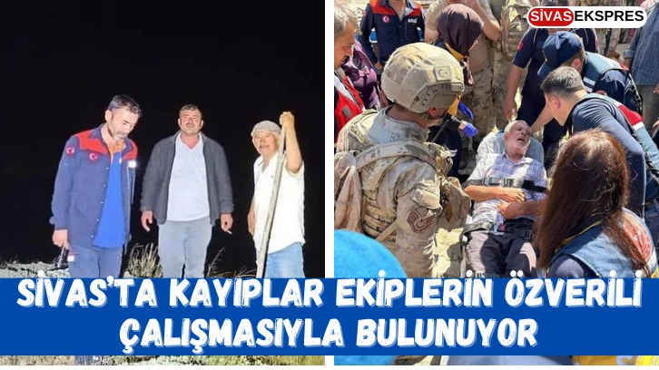Sivas’ta Kayıplar Ekiplerin Özverili Çalışmasıyla Bulunuyor