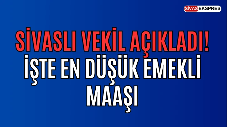 Sivaslı Vekil Açıkladı! İşte En Düşük Emekli Maaşı
