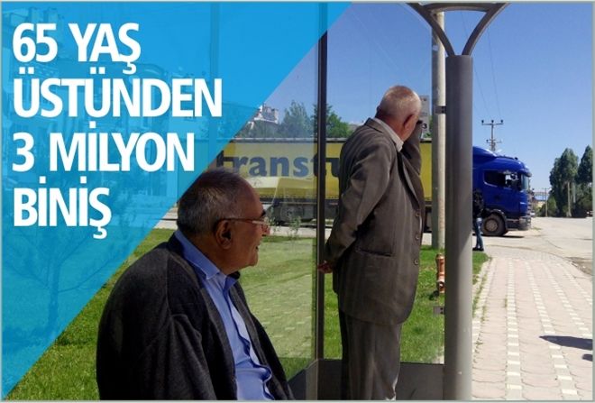 65 YAŞ ÜSTÜNDEN  3 MİLYON BİNİŞ