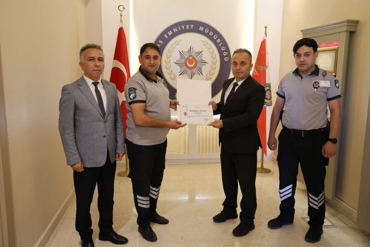 Emniyetten özel güvenlik görevlilerine teşekkür