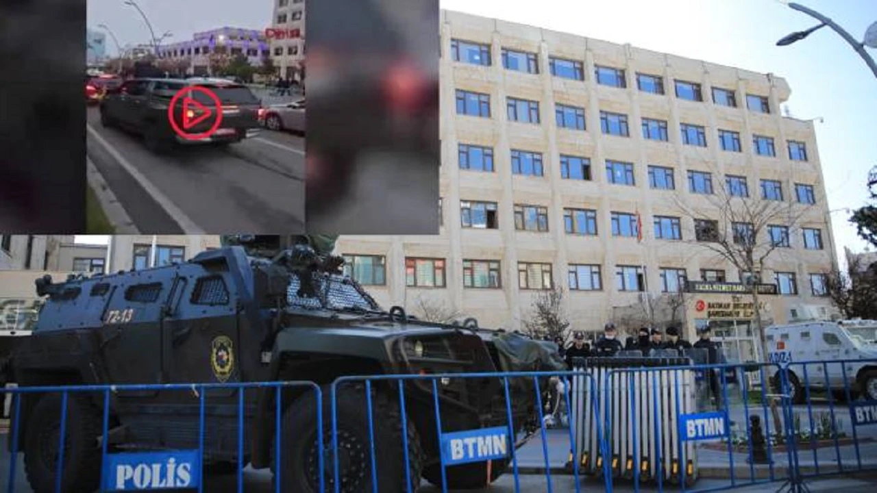 Batman kayyumu belediyeye zırhlı araçla geldi!
