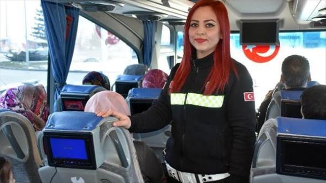 POLİSTEN YOLCULARA EMNİYET KEMERİ UYARISI