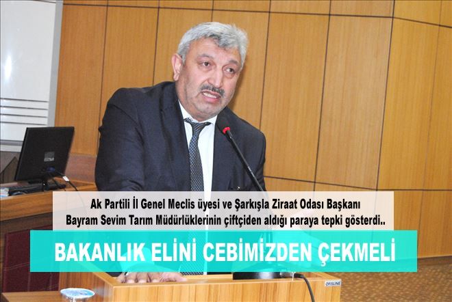 BAKANLIK ELİNİ CEBİMİZDEN ÇEKMELİ