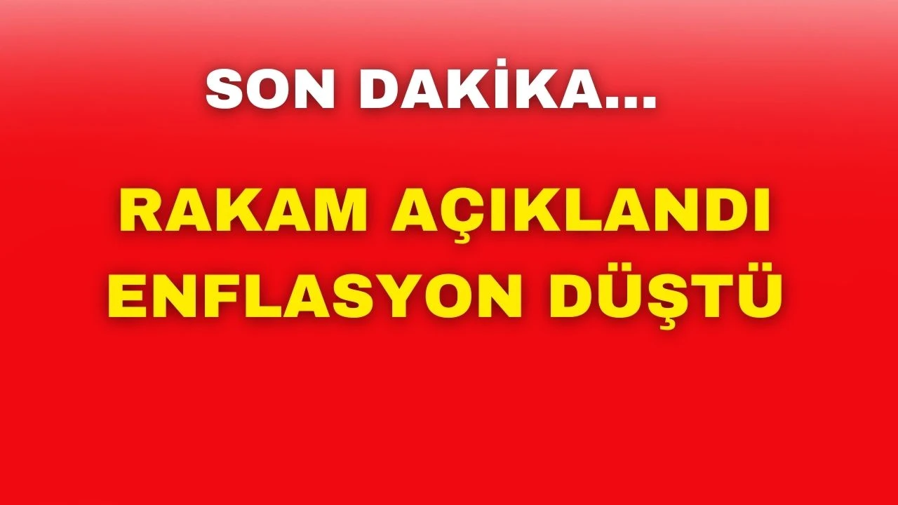 SON DAKİKA: Rakam Açıklandı, Enflasyon Düşüşte