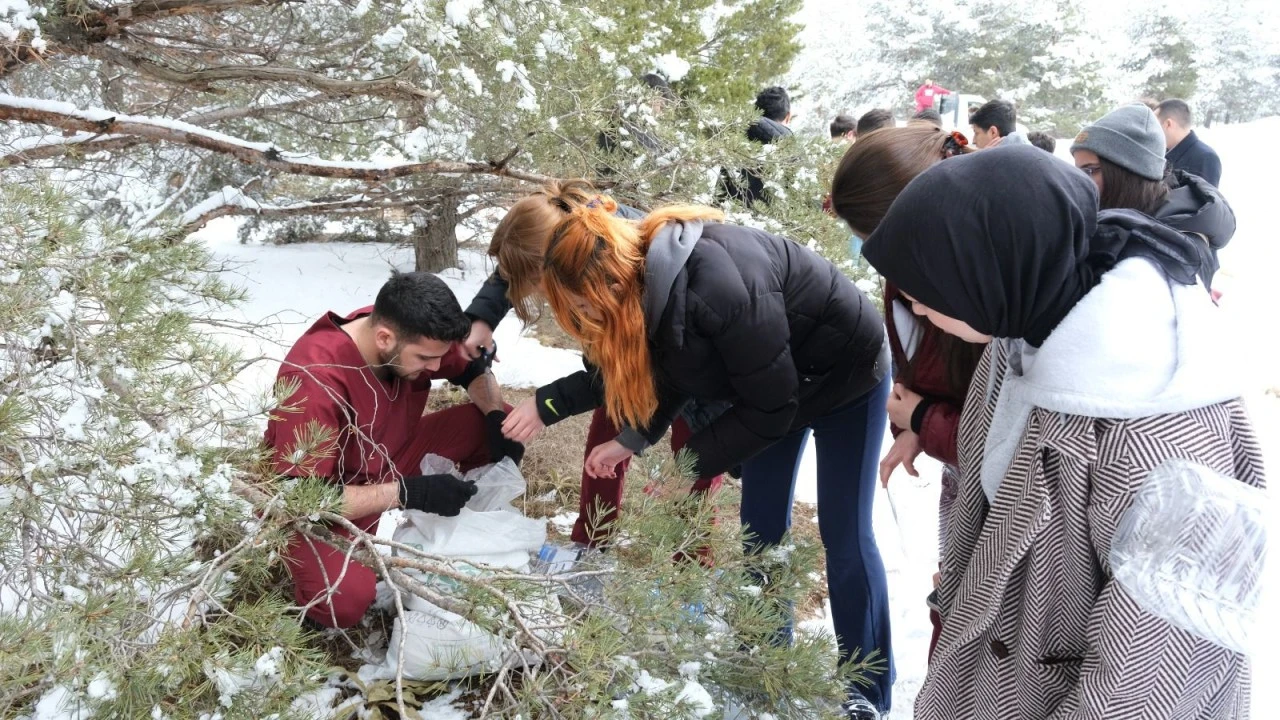 Yaban Hayvanları İçin Doğaya Yem Bıraktılar