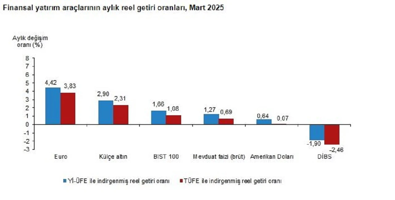 Aylık en yüksek reel getiri avroda oldu