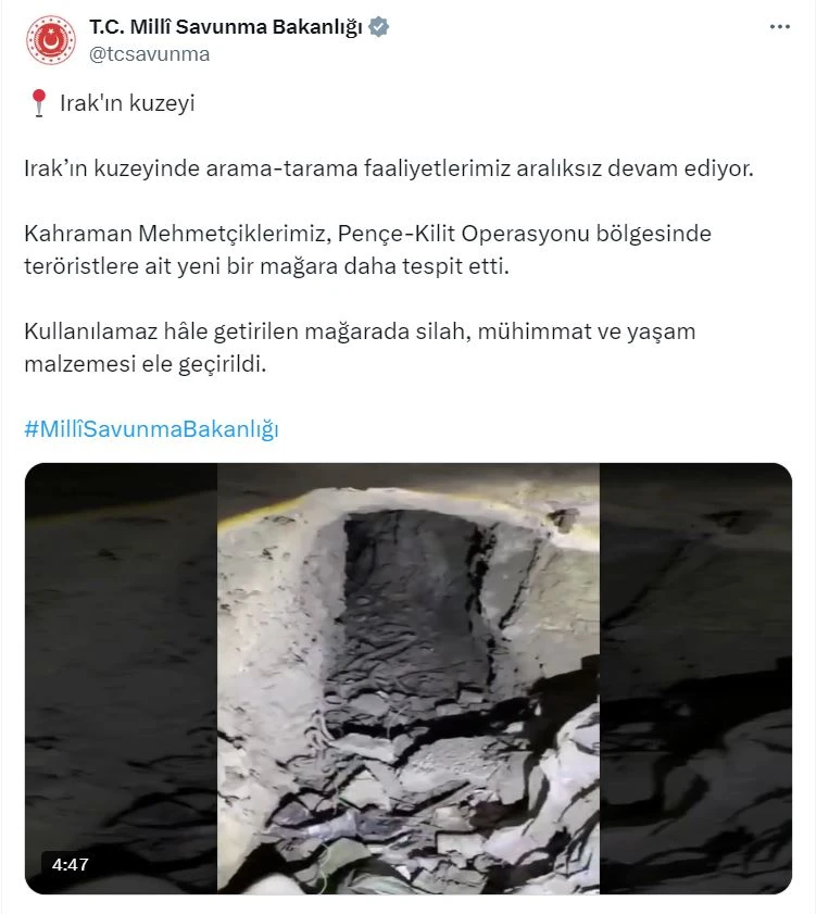 Pençe-Kilit’te Terörist Mühimmatına Operasyon