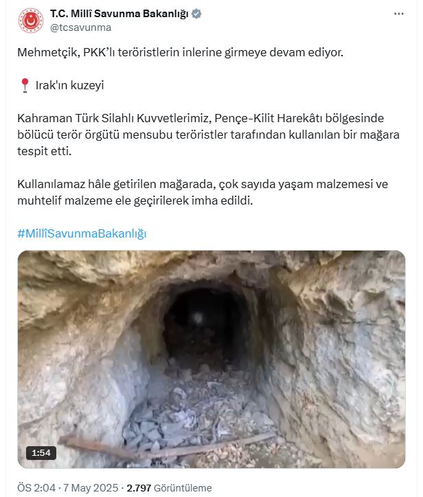Mehmetçik PKK'lı teröristlerin inlerine girmeye devam ediyor