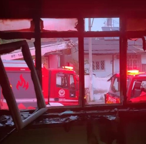 Sivas’ta Metruk Binada Yangın Paniği