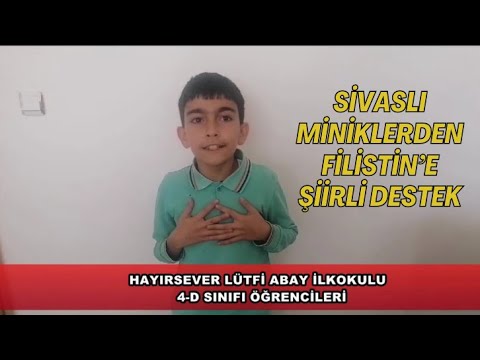 Sivaslı Miniklerden Filistin’e Şiirli Destek