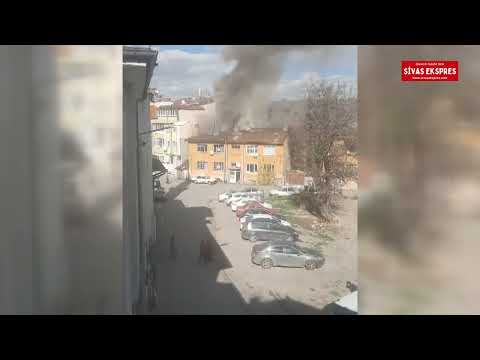 Sivas'ta Korkutan Yangın