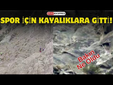 Sivas'ta Spor İçin Kayalıklara Gitti! Bakın Ne Oldu