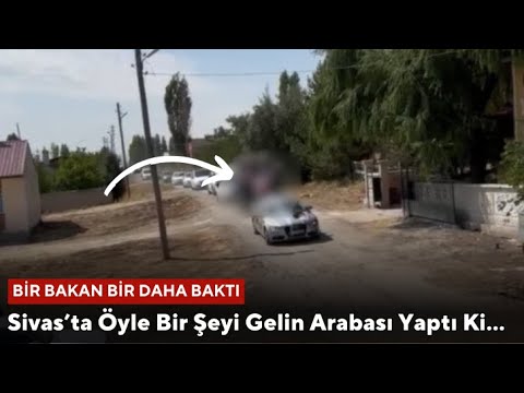 Sivas’ta Öyle Bir Şeyi Gelin Arabası Yaptı Ki… Görenleri Gülümsetti