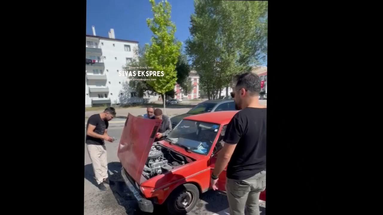 Sivas’ta Araç Yangını