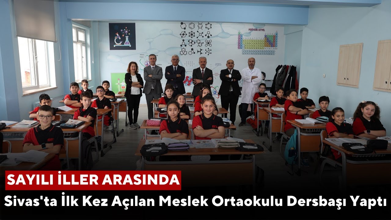 Sivas'ta İlk Kez Açılan Meslek Ortaokulu Dersbaşı Yaptı