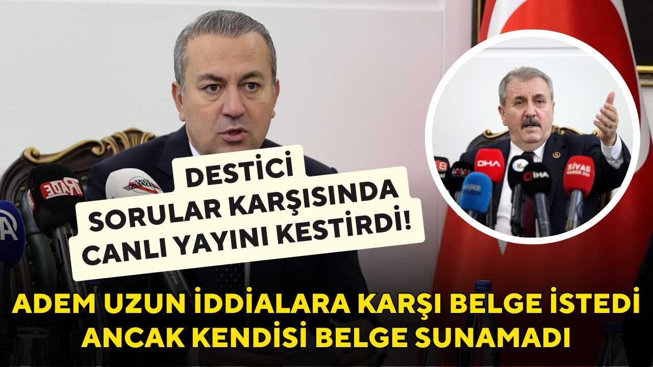 Adem Uzun Belediyeye Yönelik İddialara Belgeyle Cevap Vermedi! Destici Canlı Yayını Kestirdi!