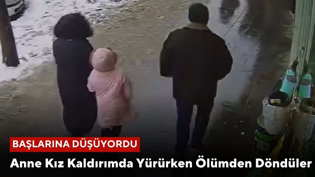 Sivas'ta Anne Kız Kaldırımda Yürürken Ölümden Döndüler
