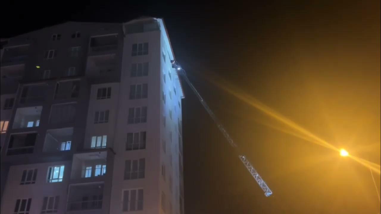 Sivas'ta 9 Katlı Apartmanda Yangın