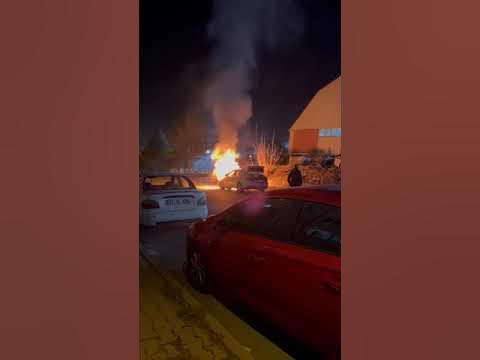 Sivas'ta Otomobil Alev Alev Yandı