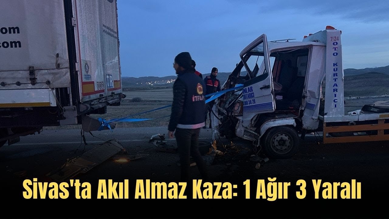 Sivas'ta Akıl Almaz Kaza: 1 Ağır 3 Yaralı