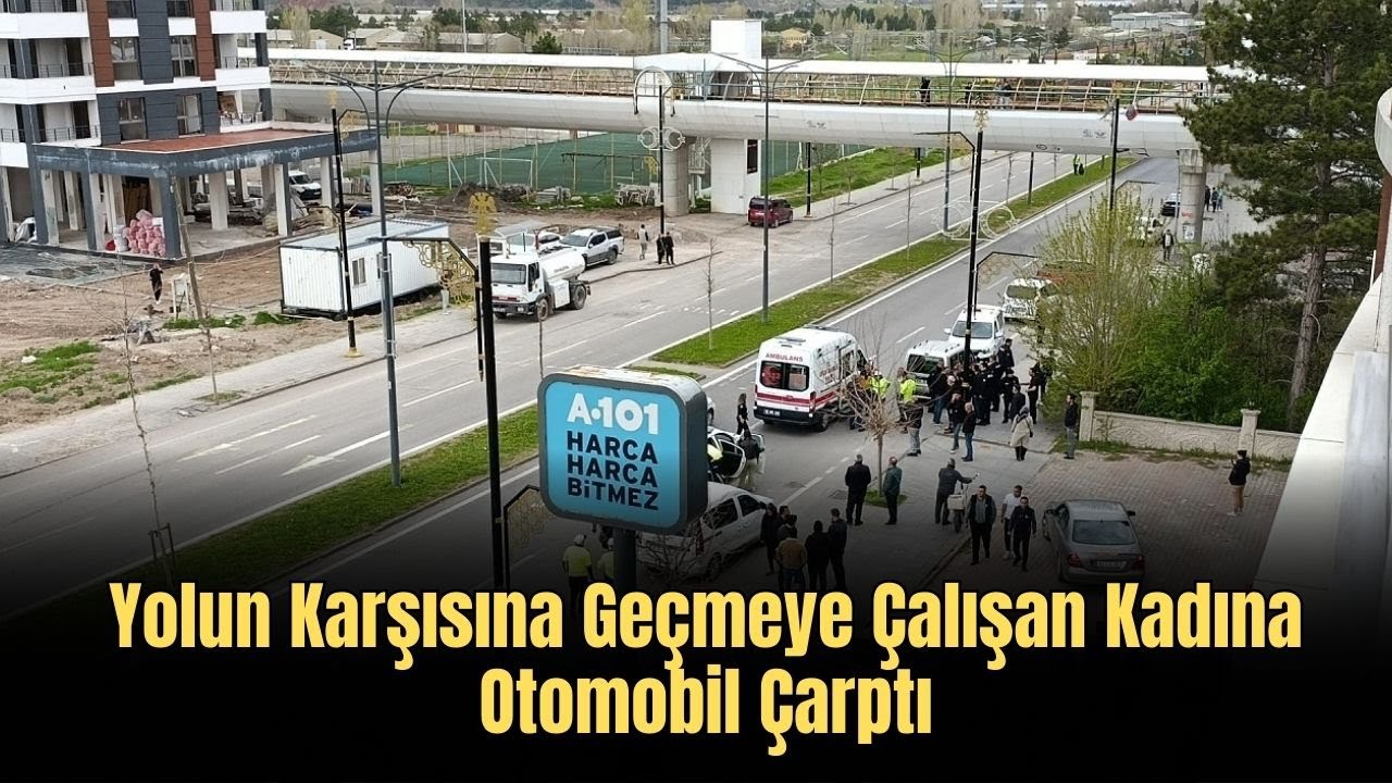 Yolun Karşısına Geçmeye Çalışan Kadına Otomobil Çarptı