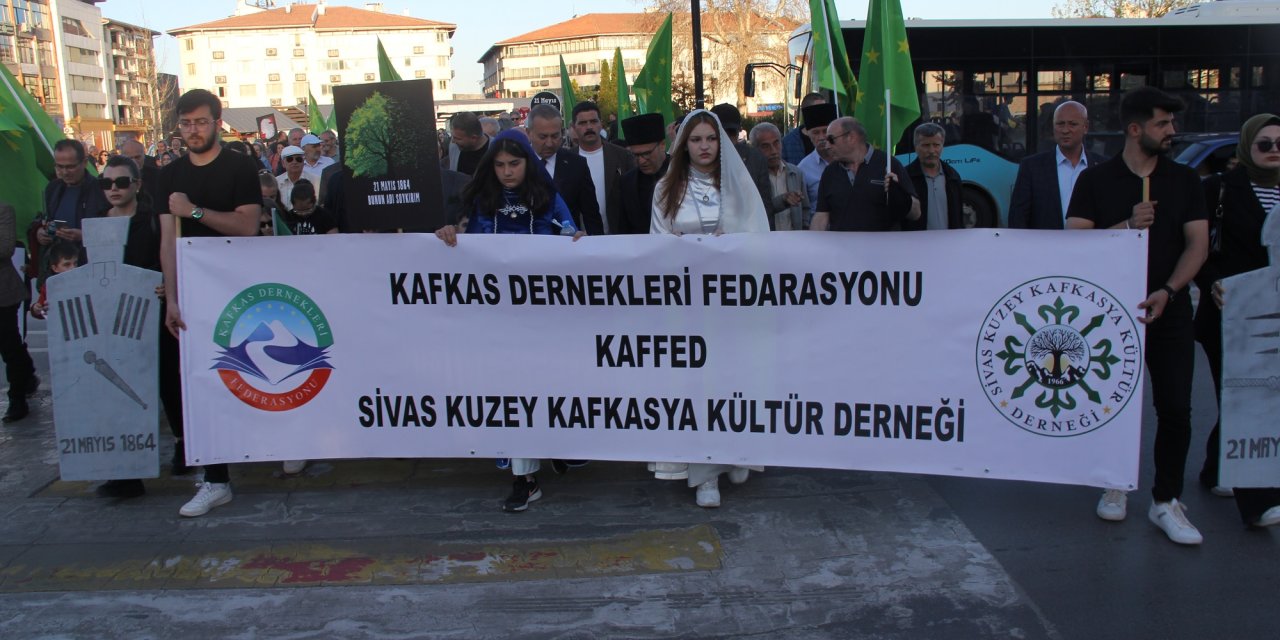 Sivas'ta Çerkezlerden Sessiz Yürüyüş