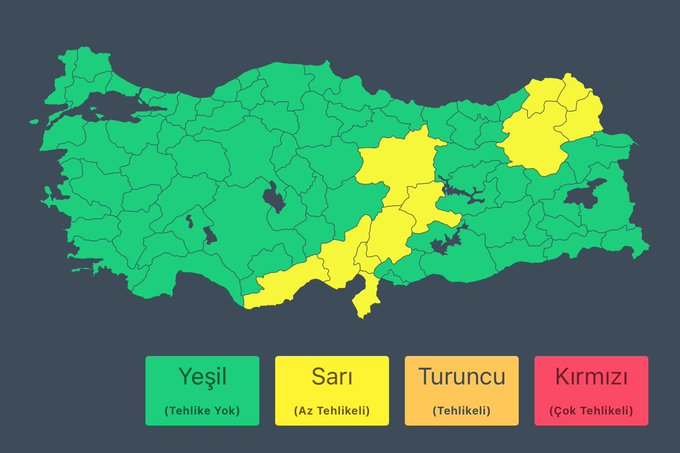 11 İçin Sarı Kodlu Uyarı