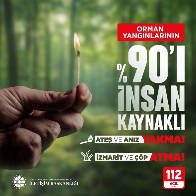 Sivas Valiliği'nden Orman Yangını Uyarısı