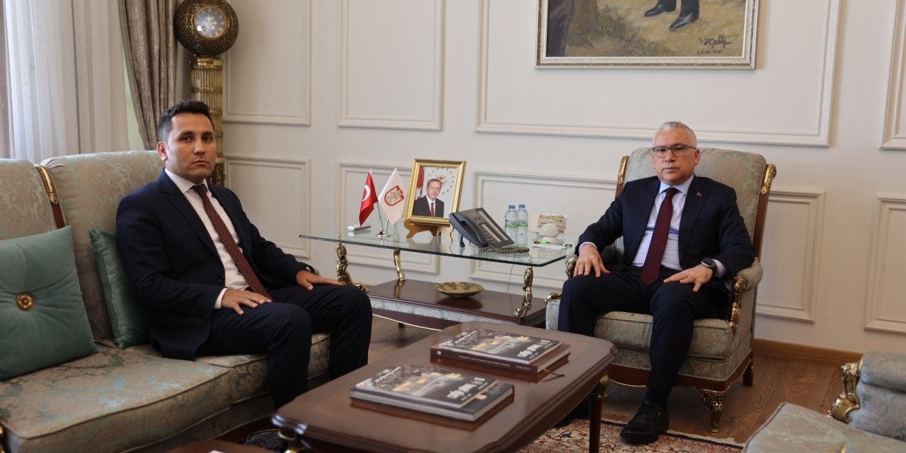 Yeni Kaymakam Vali Şimşek'i Ziyaret Etti
