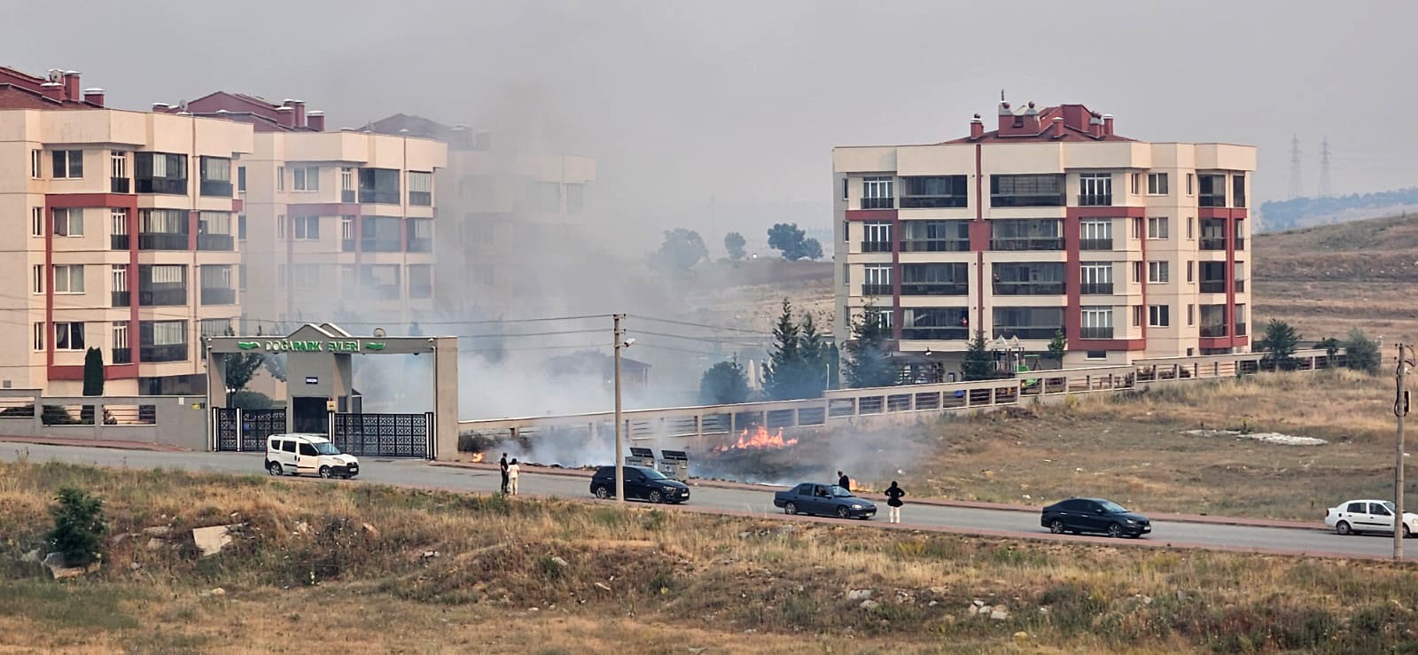 Çöpe atılan sigara izmariti nedeniyle yangın çıktı