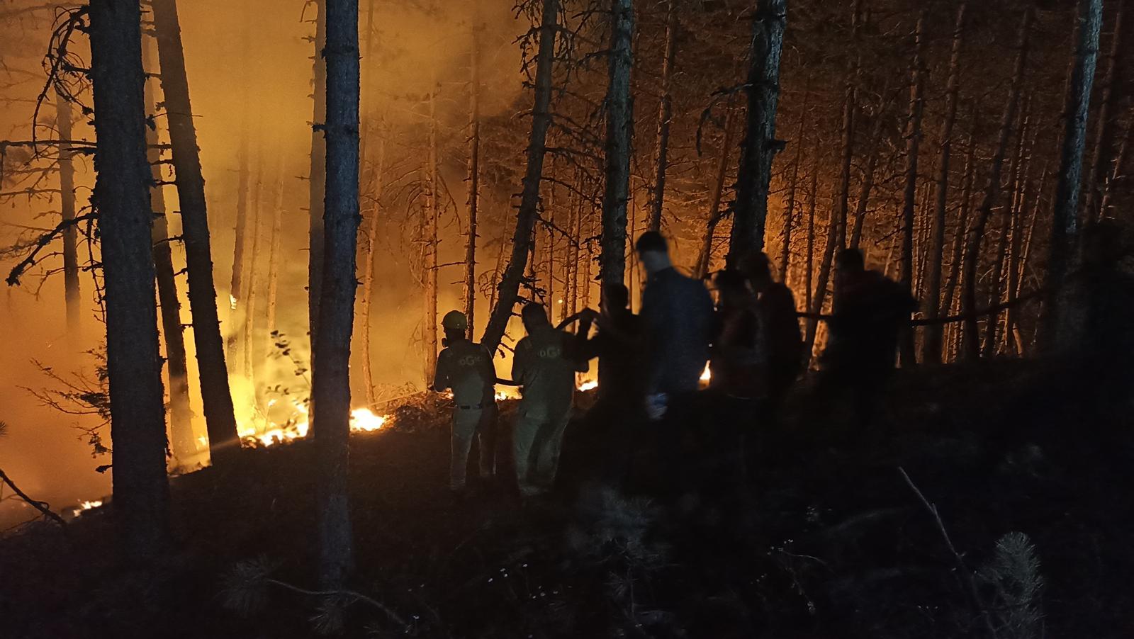 Çankırı'daki yangında 40 hektar orman zarar gördü