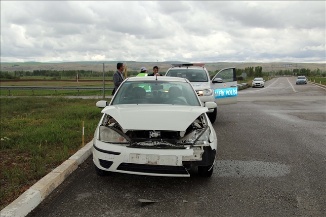 ŞARKIŞLA´DA TRAFİK KAZASI : 1 YARALI